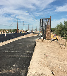 Construction activities along Silverbell Road, from Grant to Goret